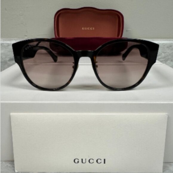 GUCCI | NEW | 1304SK | 1304SK - 002 | HAVANA - GREEN - RED | GRADIENT BROWN - Picture 1 of 8
